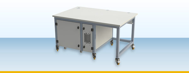 Sonation laboratory instrument table with integrated soundproof cabinet suitable for ThermoFisher Exploris 480