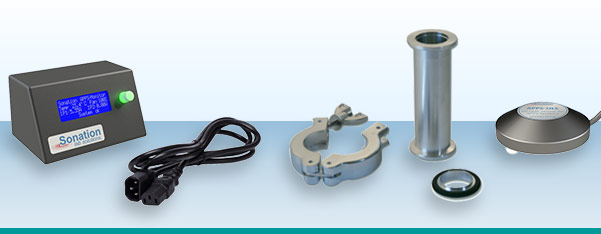Accessories for Sonation sound enclosures. An external display for APPS systems, a flange kit and an oil leak sensor.